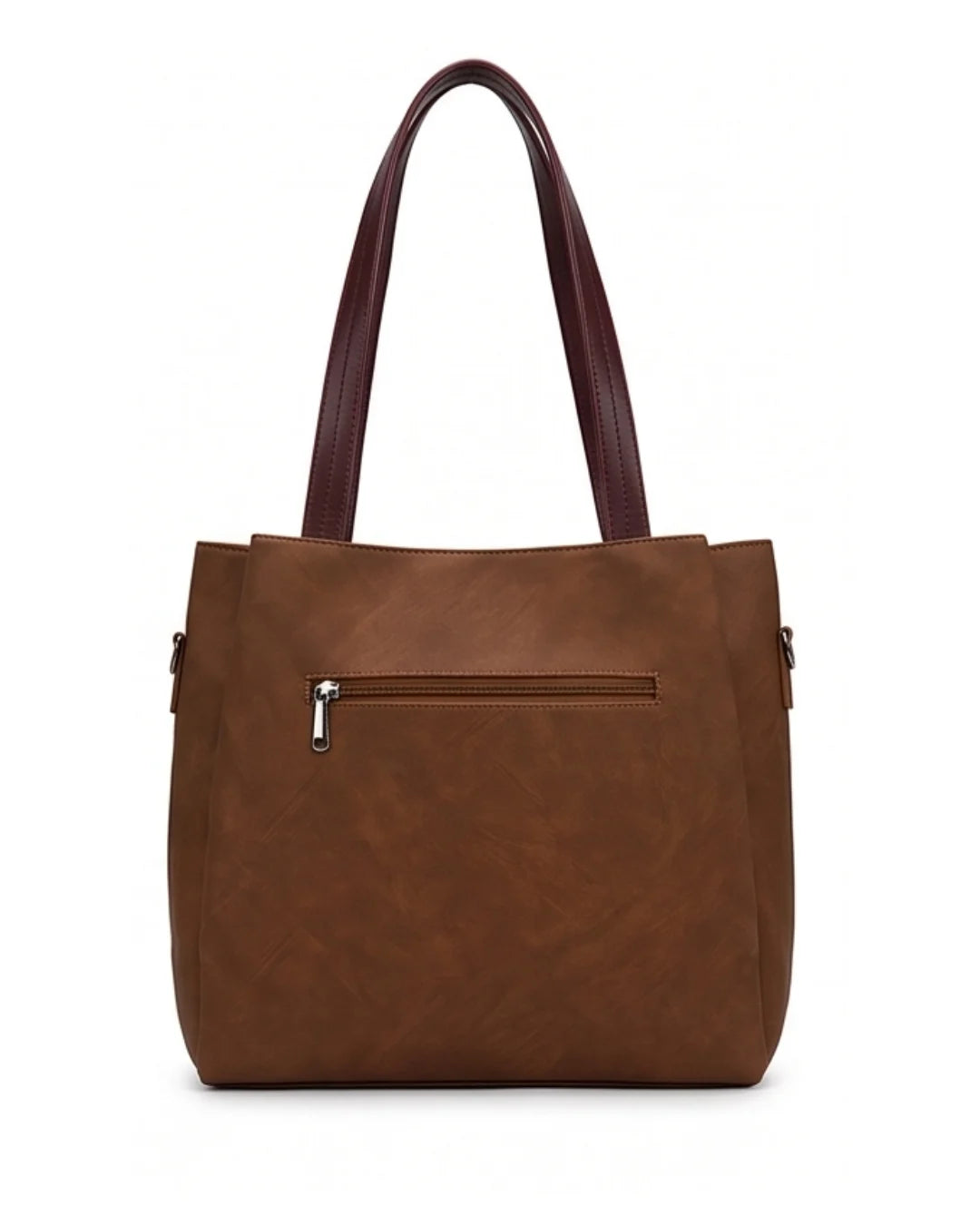 Structured Contrast Pocket Tote 2