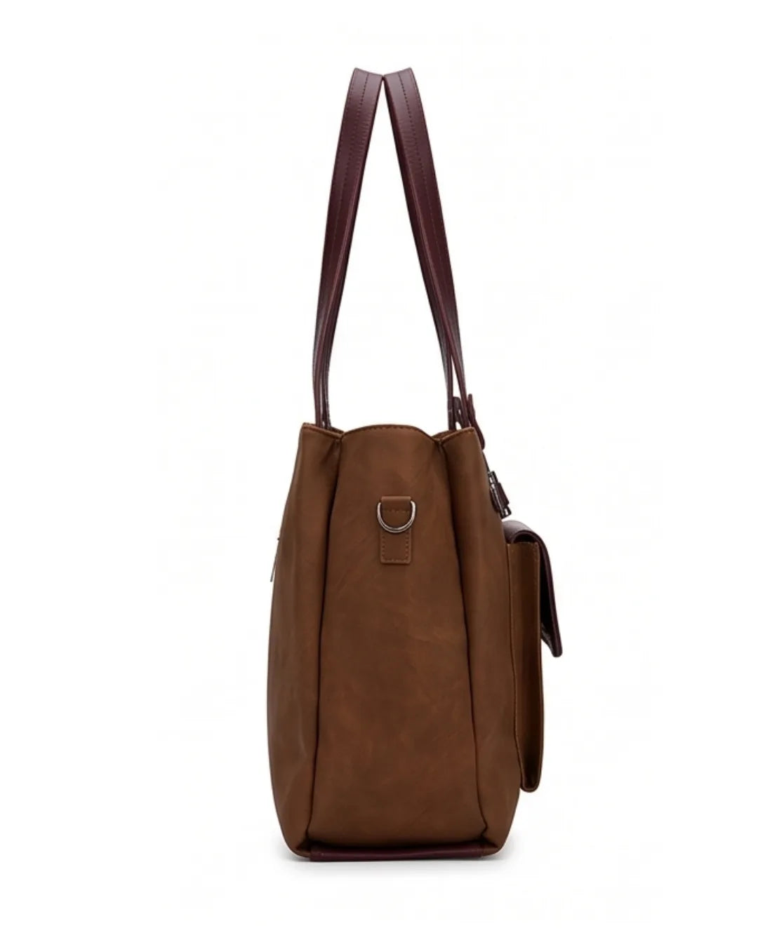 Structured Contrast Pocket Tote 3