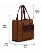 Structured Contrast Pocket Tote 7