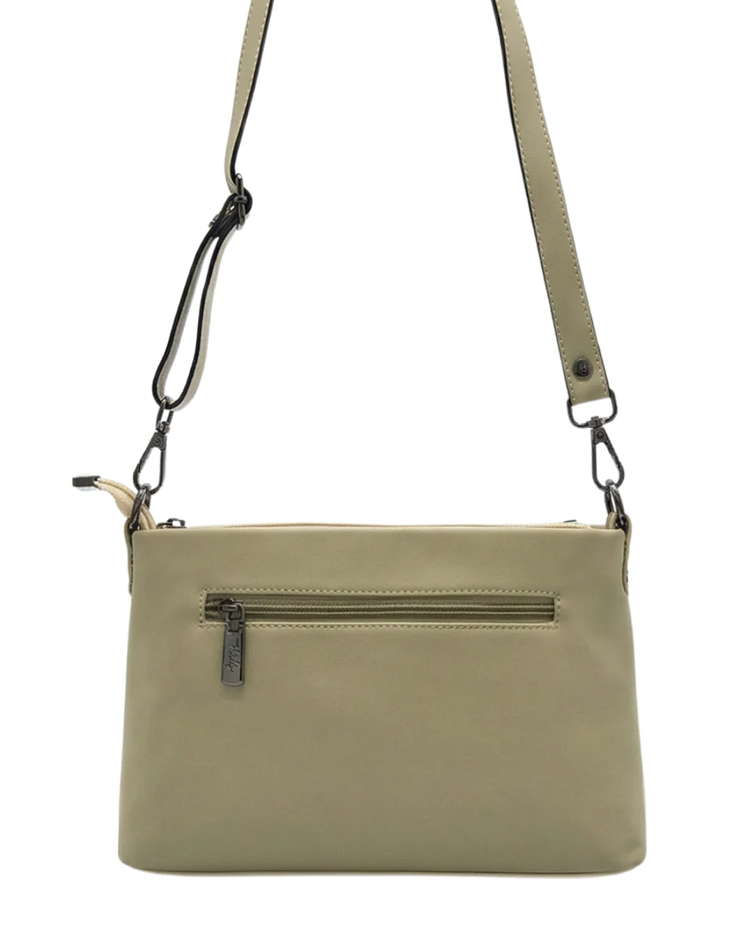 Two-tone minimalist ladies side bag and messenger bag with adjustable strap
