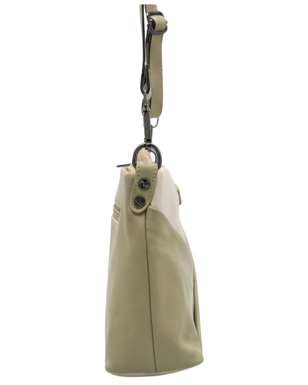 Two-tone minimalist ladies side bag and messenger bag with adjustable strap

