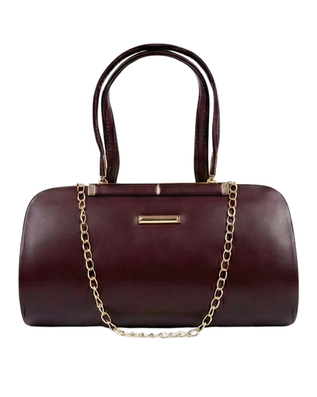 Women's Handbags Burgundy Gold Bar Lora Halle
