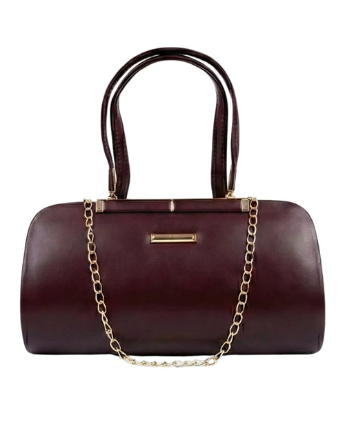 Women's Handbags Burgundy Gold Bar Lora Halle
