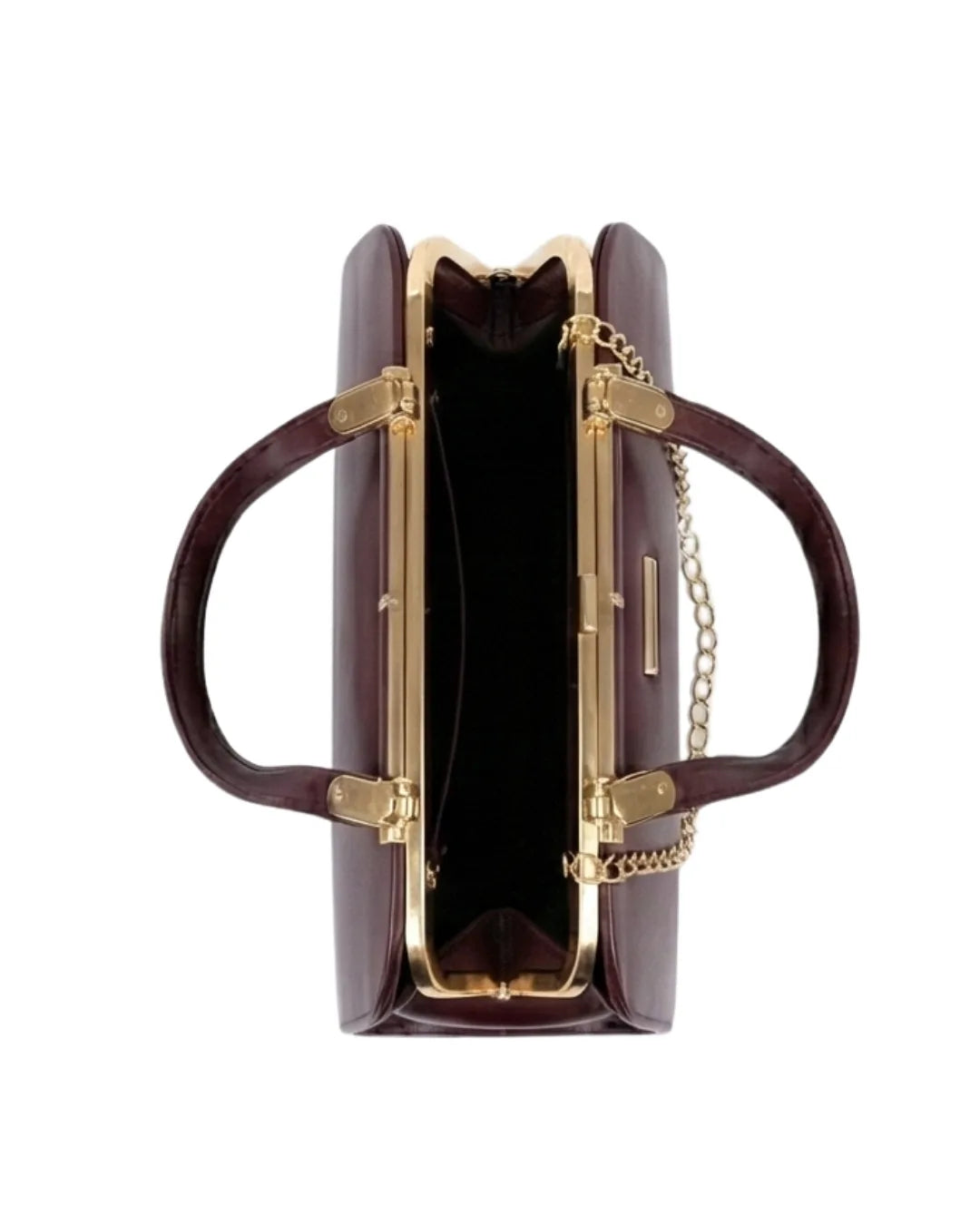 Women's Handbags Burgundy Gold Bar Lora Halle
